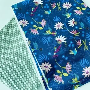 Cotton fabrics for sewing, set of 2
